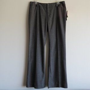 NWT MOSSIMO Stretch Herringbone Trouser Gray Mid Waist Straight Hip Pants 12